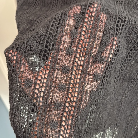 Sezane Black Lace Madeleine Ruffle Blouse - Picture 8 of 14